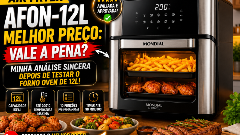 Air Fryer AFON-12L Melhor Preço: Vale a Pena? Minha Análise Sincera Depois de Testar o Forno Oven de 12L