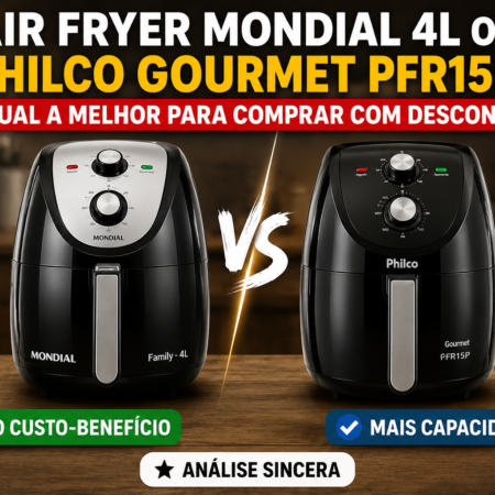 Air Fryer Mondial 4L ou Philco Gourmet PFR15P: Qual a Melhor para Comprar com Desconto? Análise Sincera