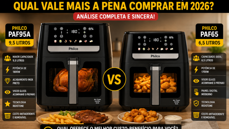 Air Fryer Philco PAF95A 9,5L ou Philco PAF65 6,5L: Qual Vale Mais a Pena Comprar em 2026? Minha Análise Completa e Sincera