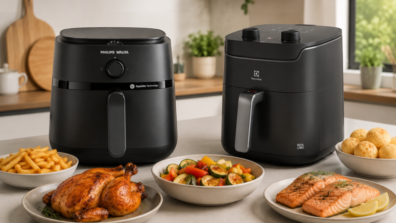 Melhores Air Fryers para Preparar Frango Assado Sem Sujeira em 2026: Philips Walita ou Electrolux?