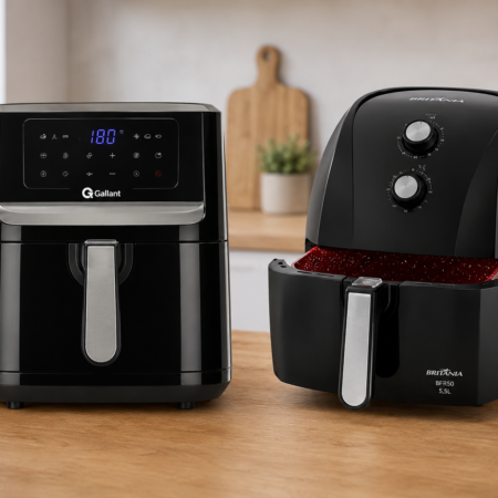 Melhores Air Fryers para Fazer Pão de Queijo Crocante em 2026: Gallant GFE05 ou Britânia BFR50?