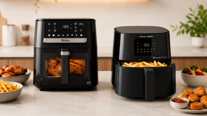 Melhores Air Fryers para Quem Busca Tecnologia e Praticidade na Cozinha em 2026: Philco 9,5L ou Philips Walita Essential XL?