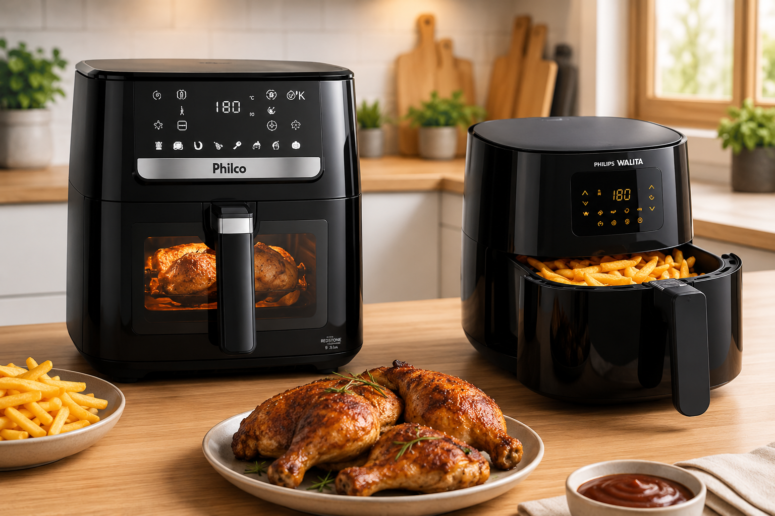 Melhores Air Fryers para Quem Busca Melhor Desempenho no Dia a Dia: Philco 9,5L ou Philips Walita Essential XL?