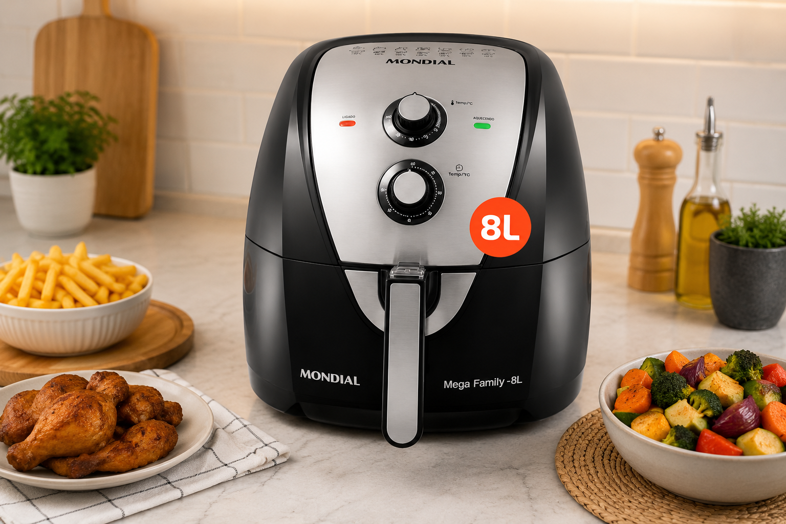 Air Fryer Mondial AFN-80-BI 8L é Confiável? Veja Minha Análise Completa