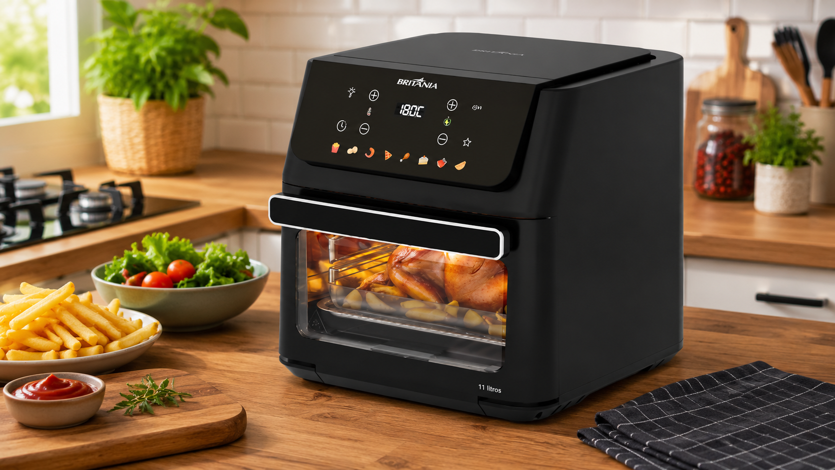 Air Fryer Oven Britânia 11L 1800W BAF11A Vale a Pena para Quem Cozinha Todos os Dias?