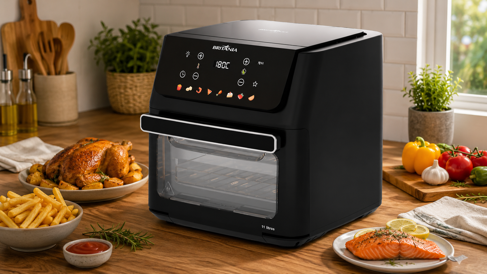 Air Fryer Oven Britânia 11L 1800W BAF11A é Melhor que uma Air Fryer Tradicional?