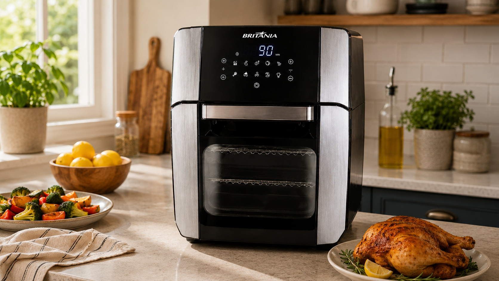 Fritadeira Air Fry Oven Britânia BFR2100P 12 Litros É Boa Para Famílias Grandes?