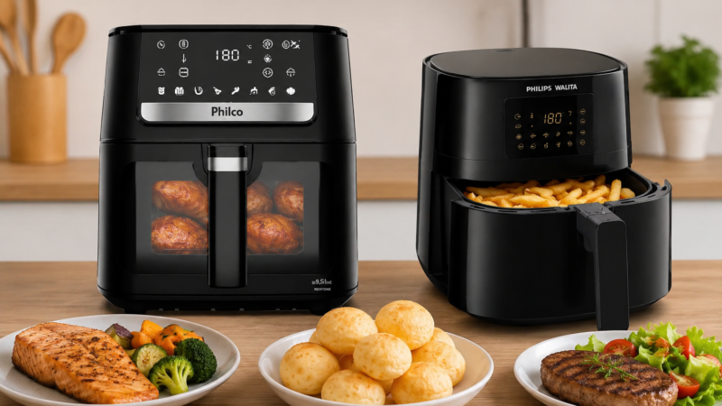 Melhores Air Fryers para Quem Procura Excelente Avaliação dos Consumidores: Philco 9,5L ou Philips Walita Essential XL?