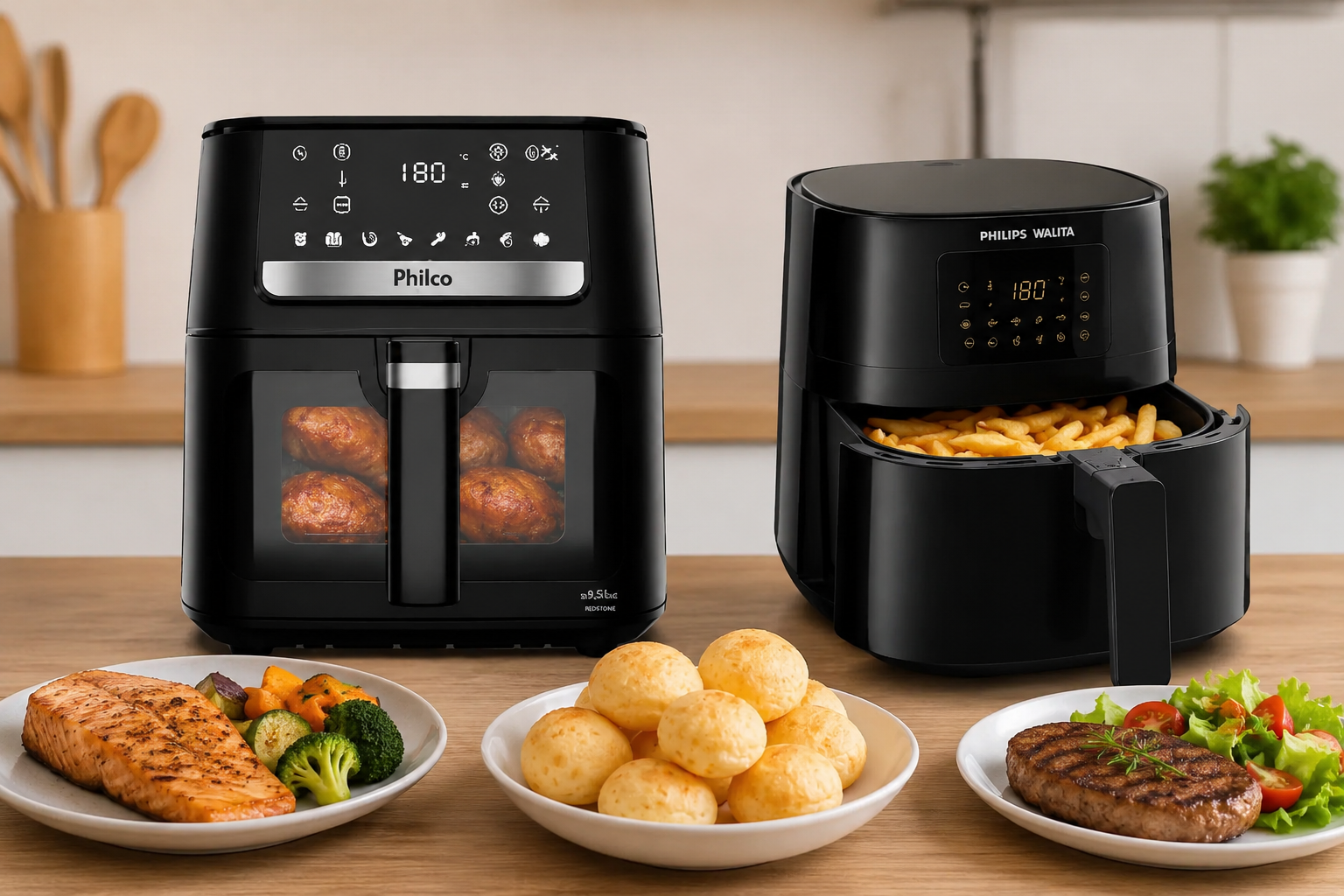 Melhores Air Fryers para Quem Procura Excelente Avaliação dos Consumidores: Philco 9,5L ou Philips Walita Essential XL?