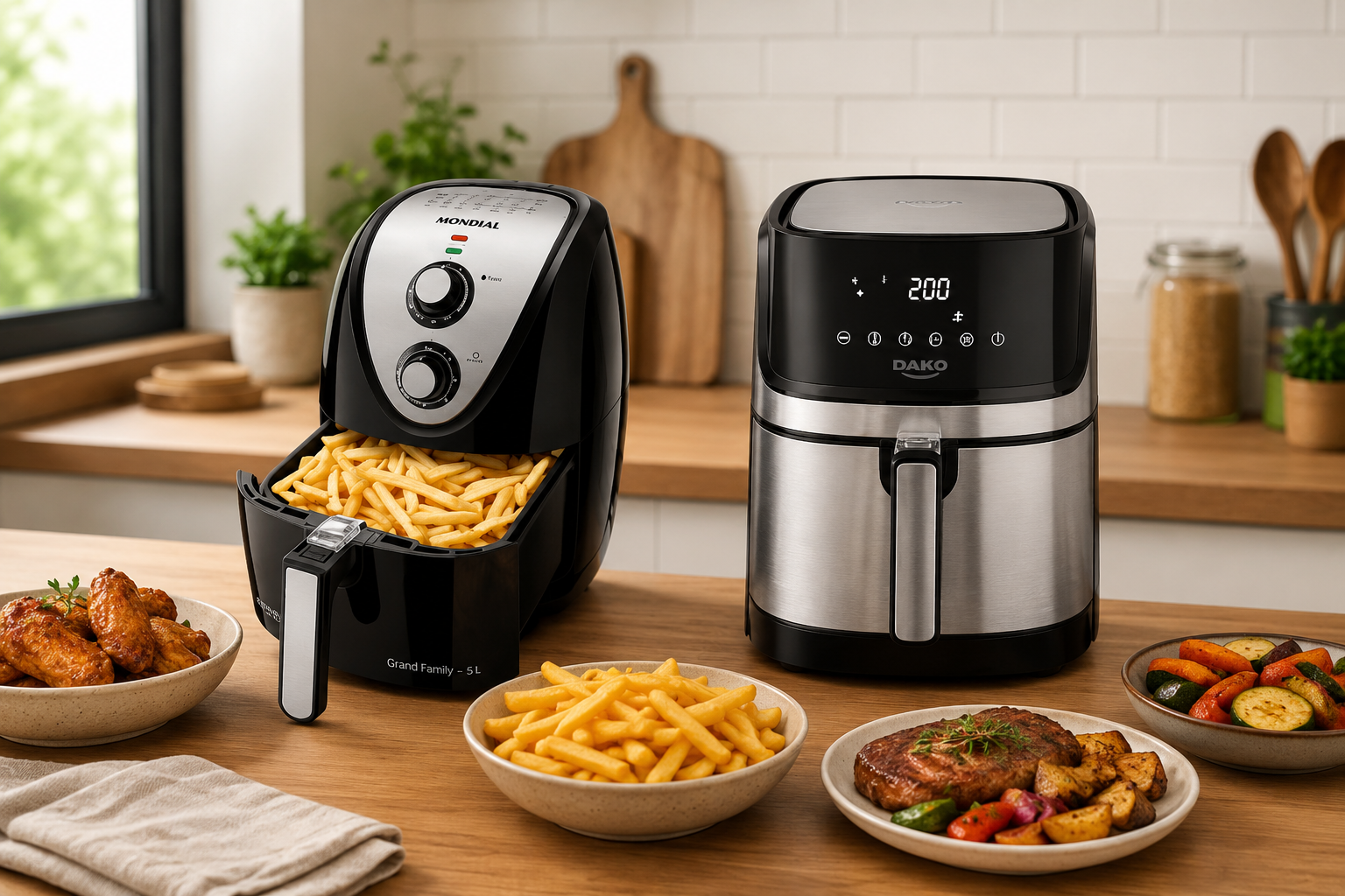 Qual Air Fryer Consome Menos Energia: Mondial 1900W ou Dako 1700W?
