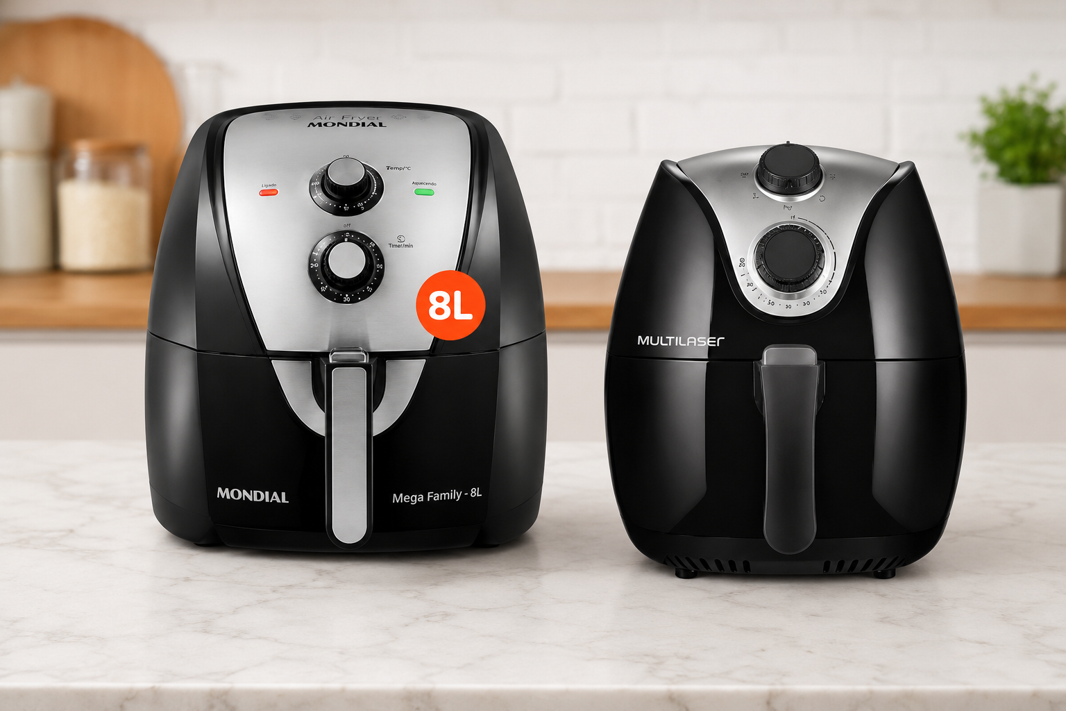 Qual Air Fryer Comprar em Promoção: Mondial AFN-80-BI ou Multilaser CE021?