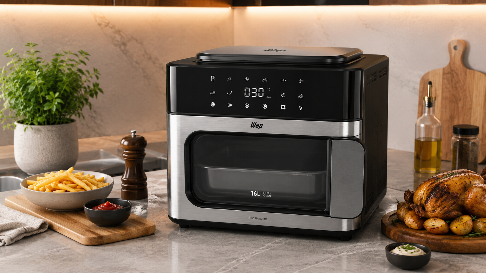 Air Fryer Barbecue WAP Multi-comb Digital Wafc16 16L: Testamos as 10 Funções no Dia a Dia