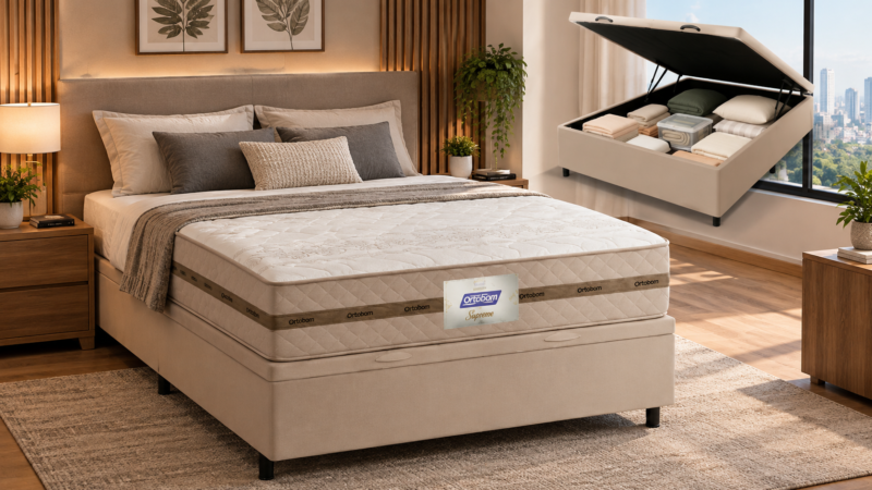 Cama Box Baú Casal Gazin com Colchão de Molas é Boa?